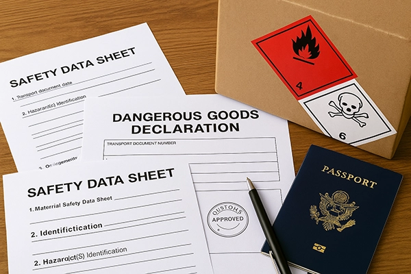 مدارک لازم حمل کالای خطرناک